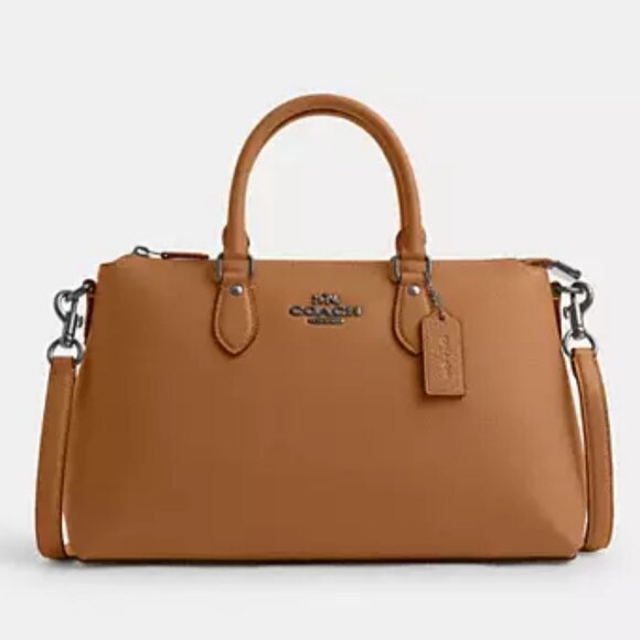 Coach Georgia Satchel Bag Light Saddle CBM11 - Picture 1 of 12